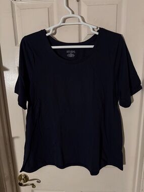 Lane Bryant 22/24 Navy Perfect Sleeve Tee Scoop Neck Tee - Classic Navy